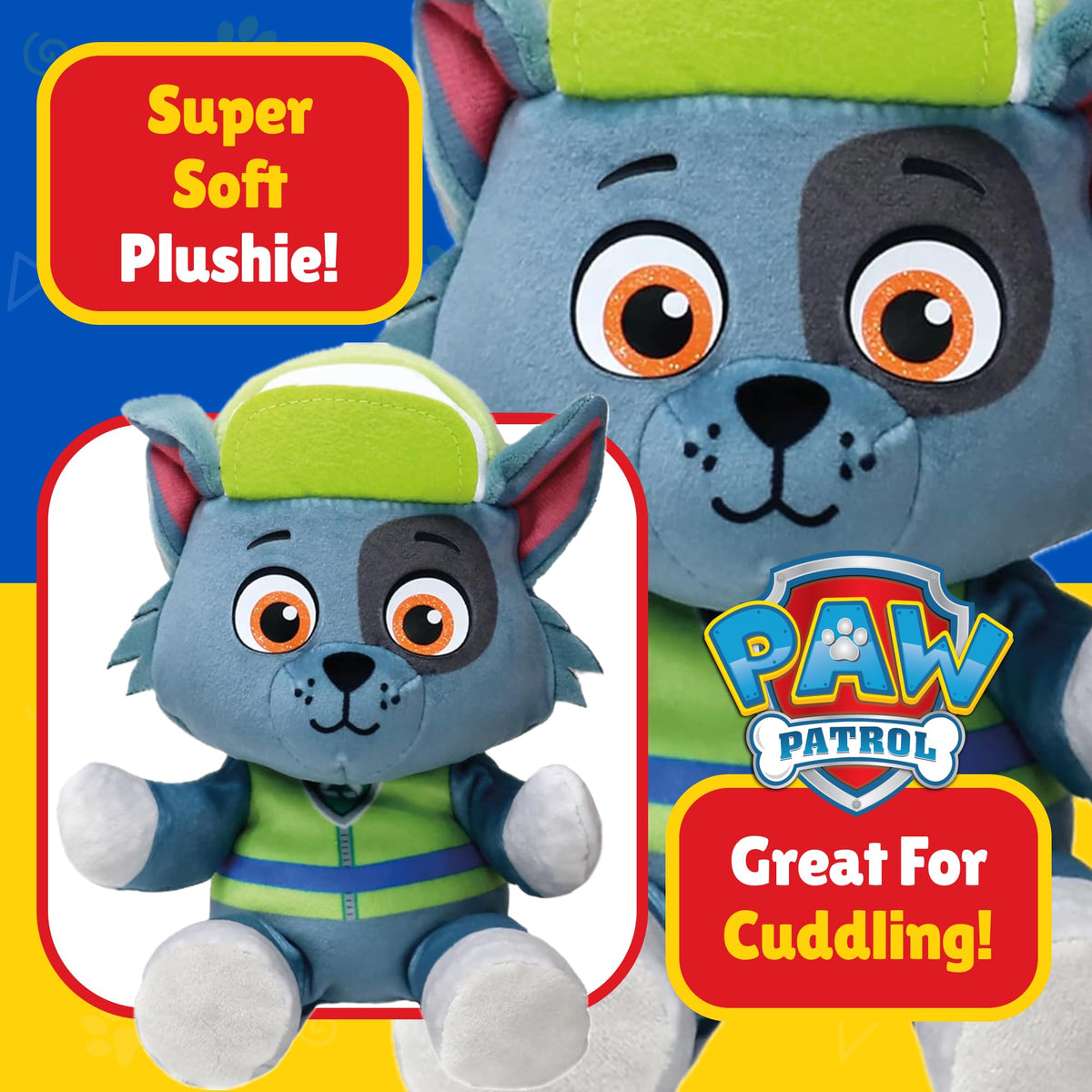 TY Paw Patrol Rocky 20 cm Floppy Plush – Collectible Puppy Toy