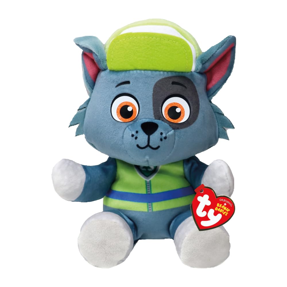 TY Paw Patrol Rocky 20 cm Floppy Plush – Collectible Puppy Toy