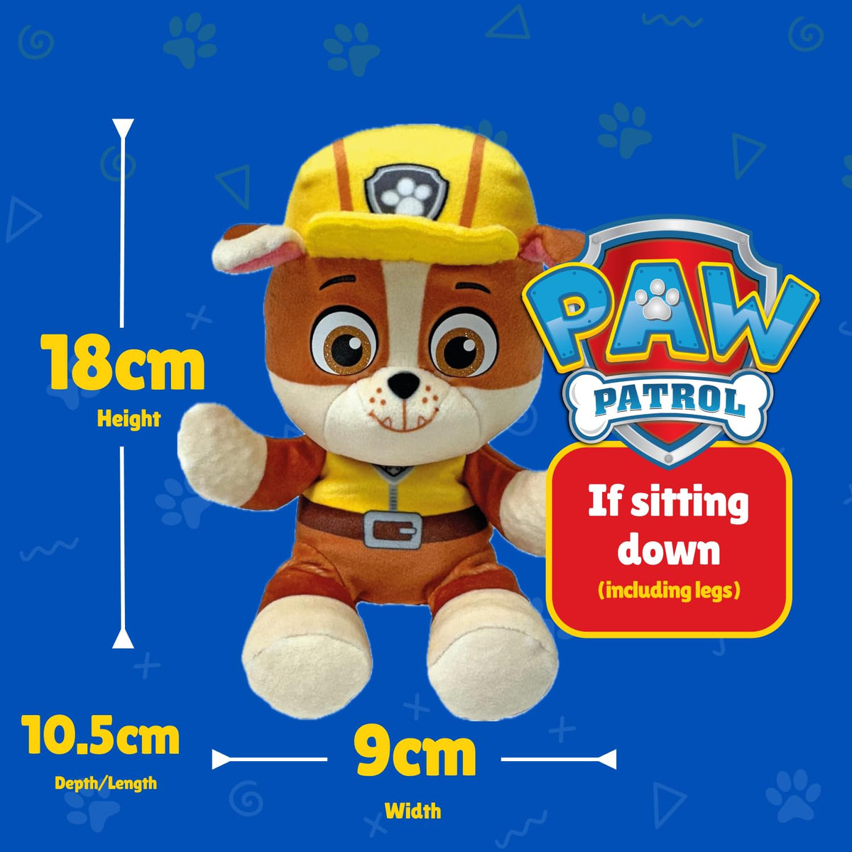TY Rubble Paw Patrol Plush – 20cm Floppy Soft Toy