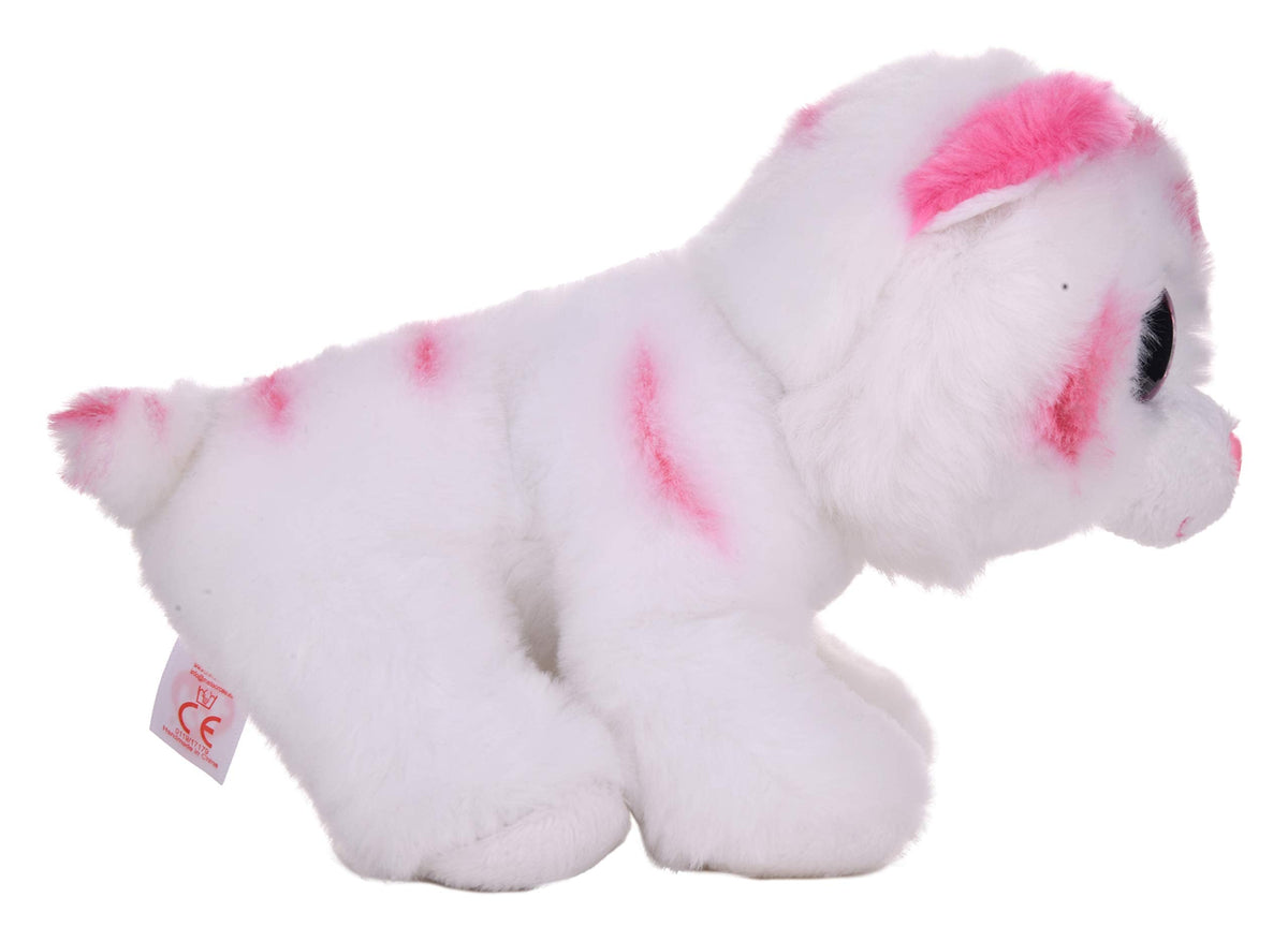 Ty Tabor Pink & White Tiger Regular Plush — 6-Inch Baby Toy