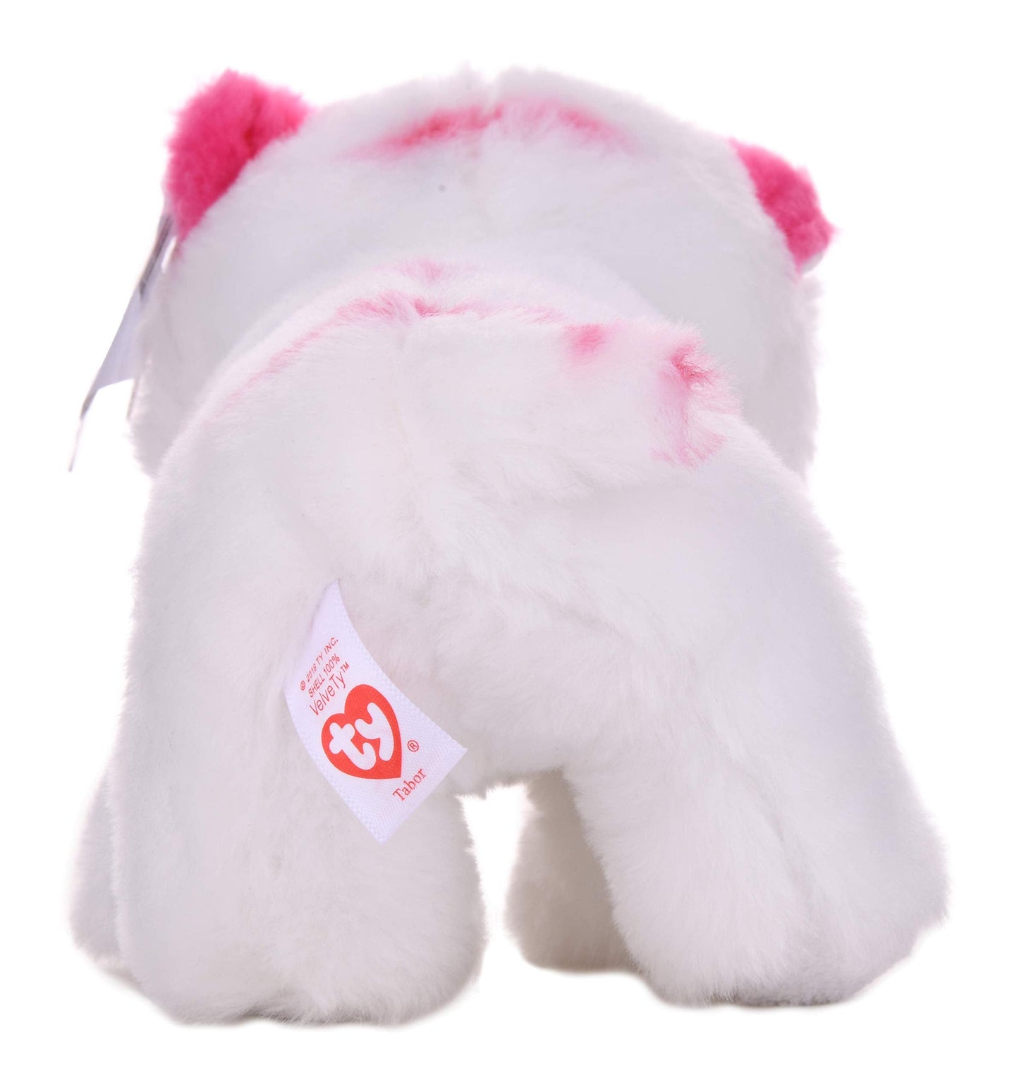 Ty Tabor Pink & White Tiger Regular Plush — 6-Inch Baby Toy