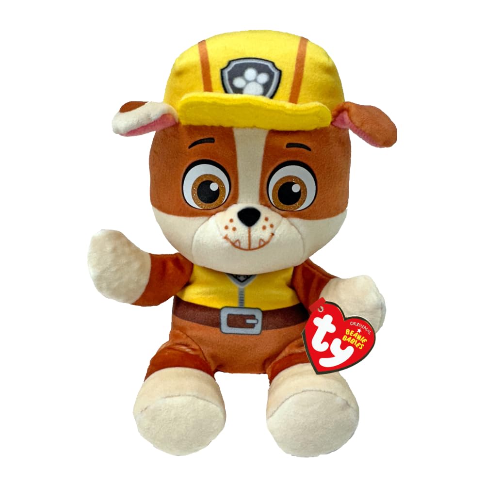 TY Rubble Paw Patrol Plush – 20cm Floppy Soft Toy