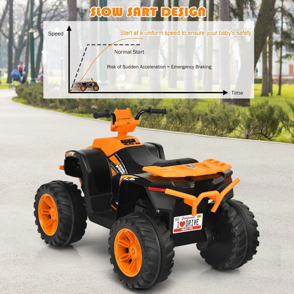 12v Electric Kids Ride On ATV / Quad Bike-Black