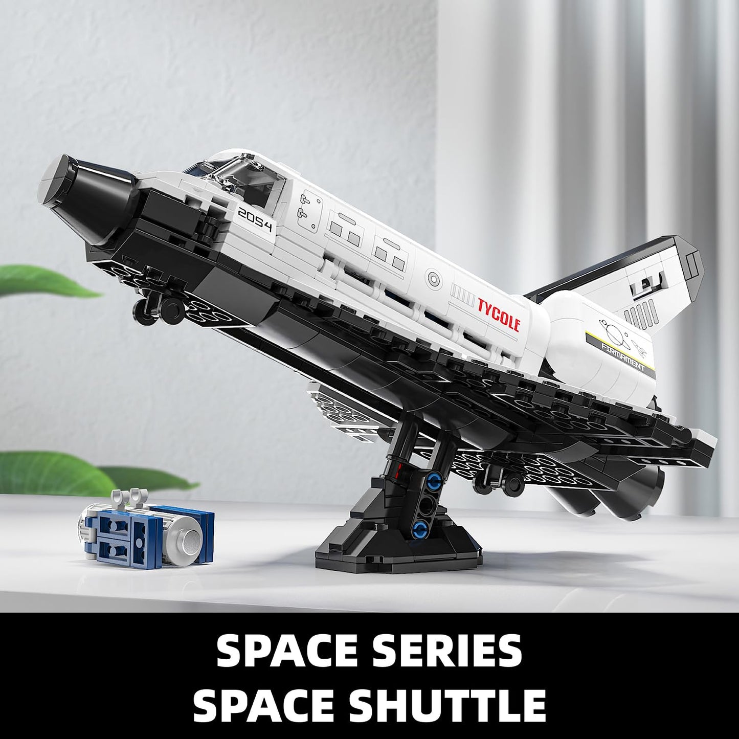 TYCOLE Space Shuttle Building Block Set – 536 Pieces, Translucent Interior