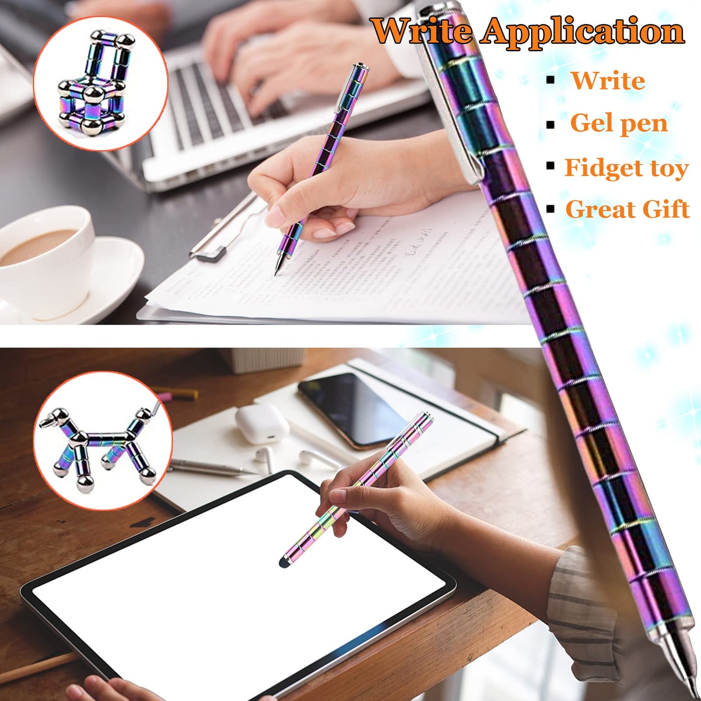 TYJHAFN Magnetic Fidget Pens – Stress Relief & Deformable Toy for Adults & Teens