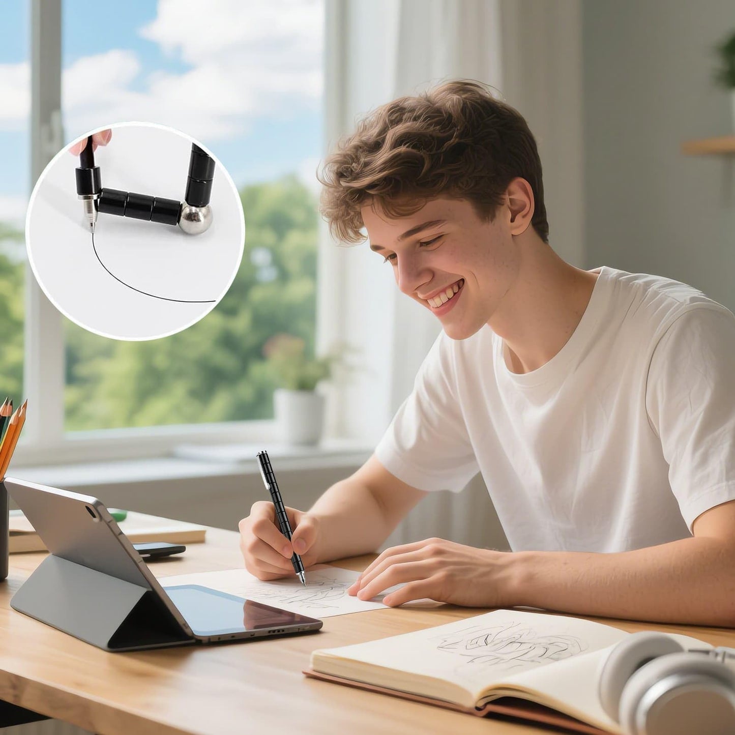 TYJHAFN Magnetic Fidget Pen – Deformable Writing Toy & Office Gadget for Adults | Gift Idea