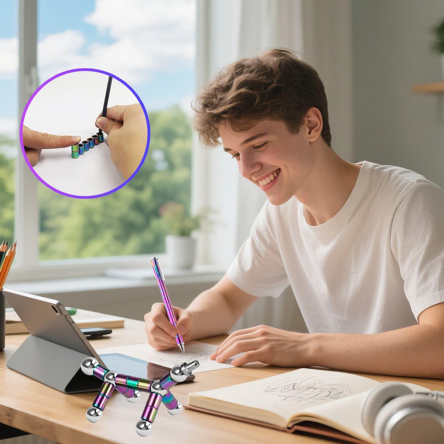 TYJHAFN Magnetic Fidget Pens – Stress Relief & Deformable Toy for Adults & Teens
