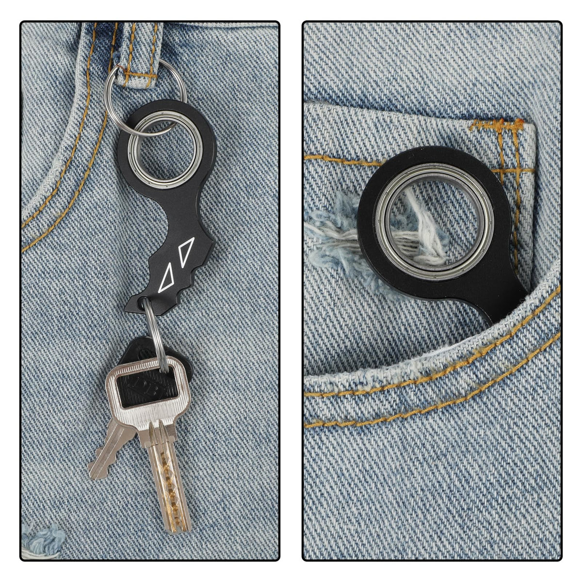 Tyqour Spinner Keychain – Portable Alloy Fidget for Adults & Teens