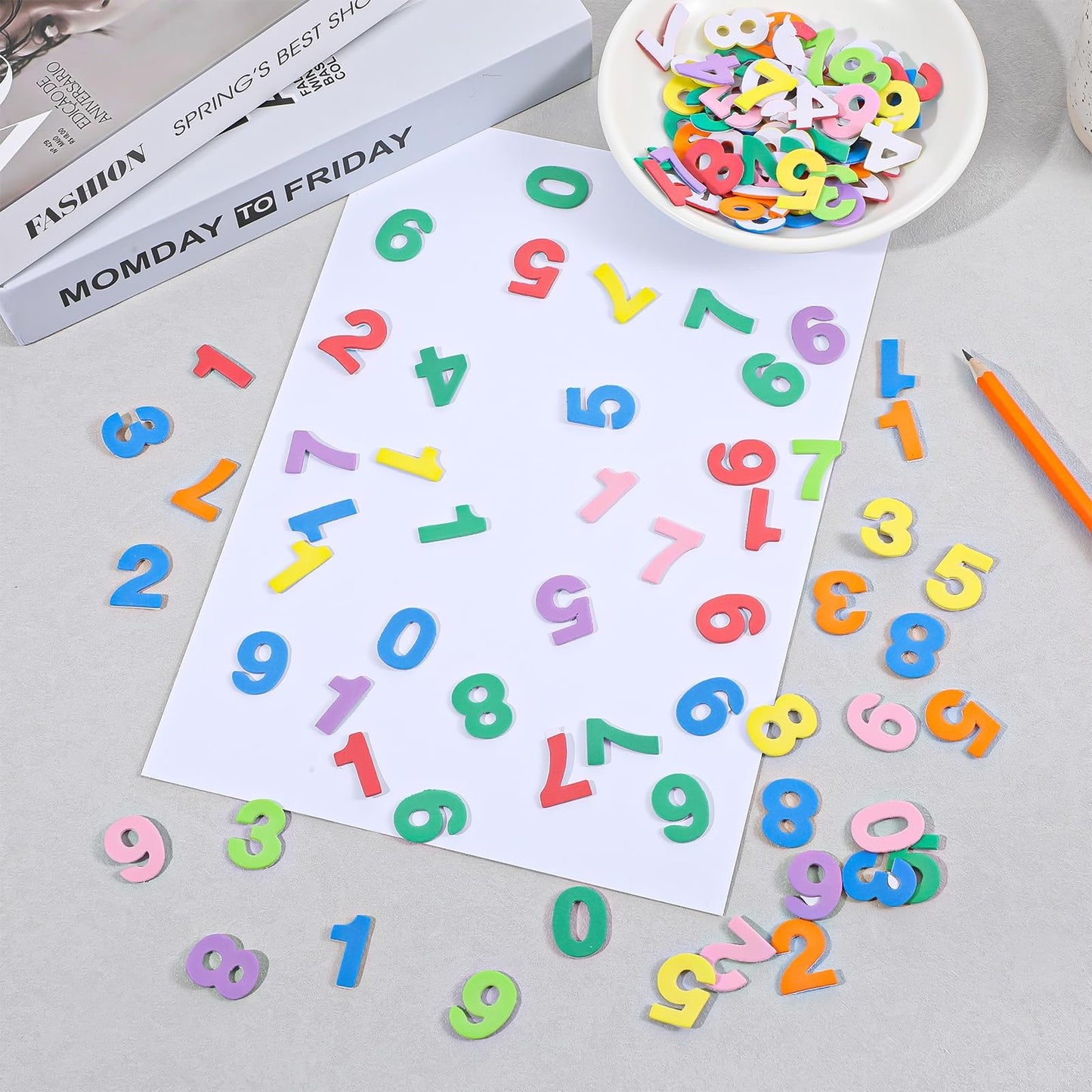 Tyqour 260Pcs Foam Sticker Set – Self-Adhesive Letters & Numbers for Crafts