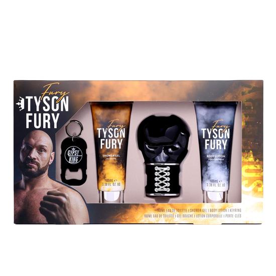 Tyson Fury Gift Set 100ml EDT + 100ml Shower Gel + 100ml Body Lotion + Keyring Men's Fragrance