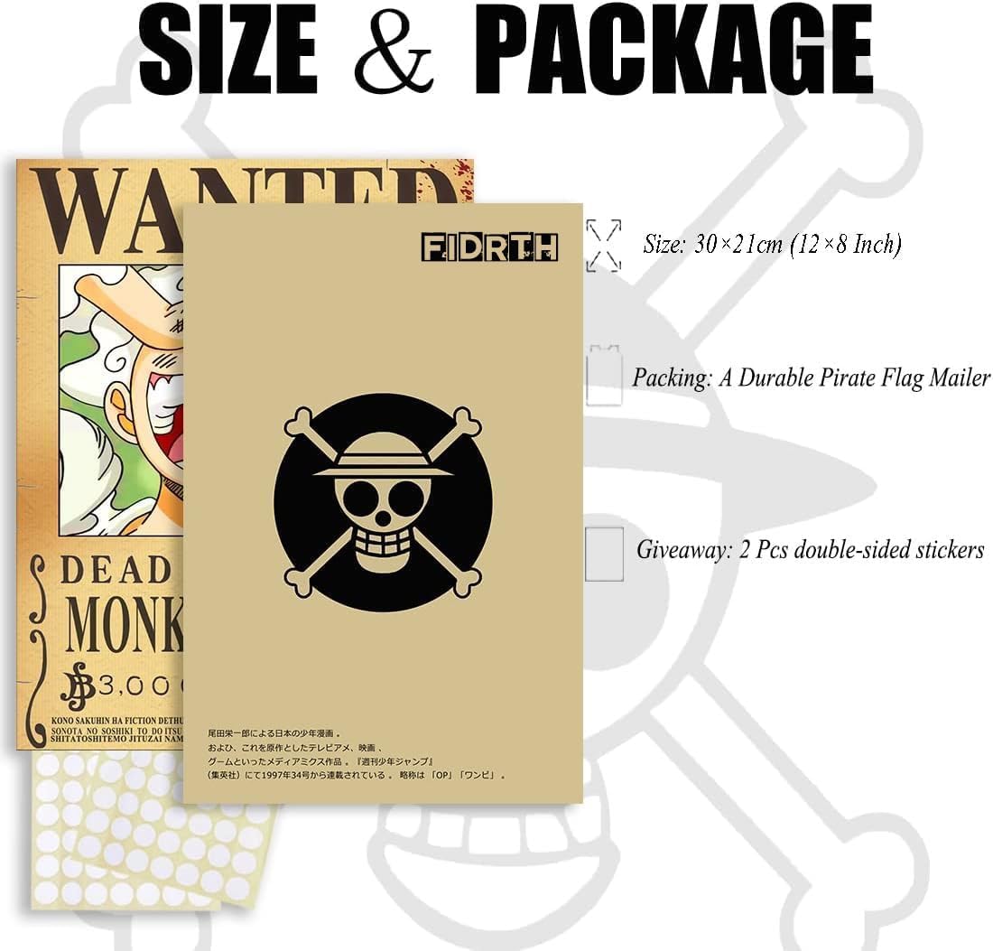TYZZHOA 25PCS Anime OP Wanted Posters – New Bounty Edition (Luffy 3 Billion) & Crew