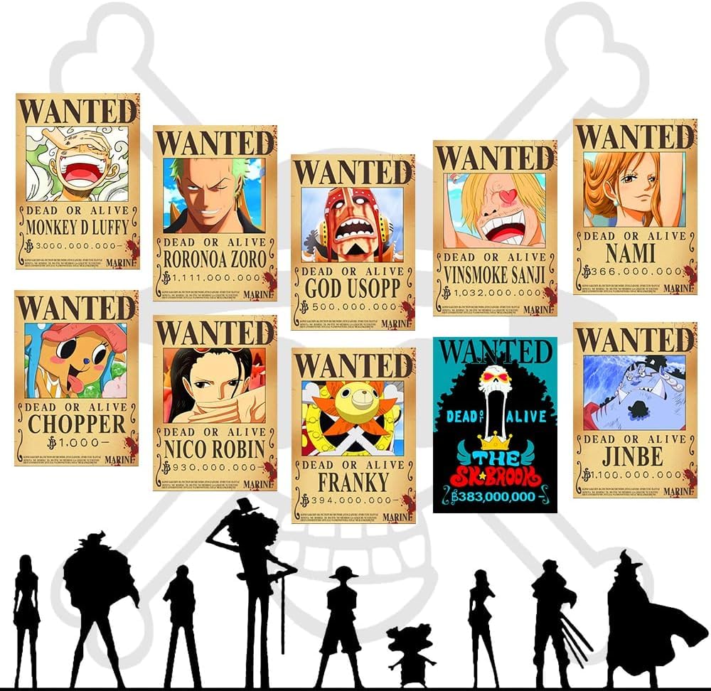 TYZZHOA 25PCS Anime OP Wanted Posters – New Bounty Edition (Luffy 3 Billion) & Crew