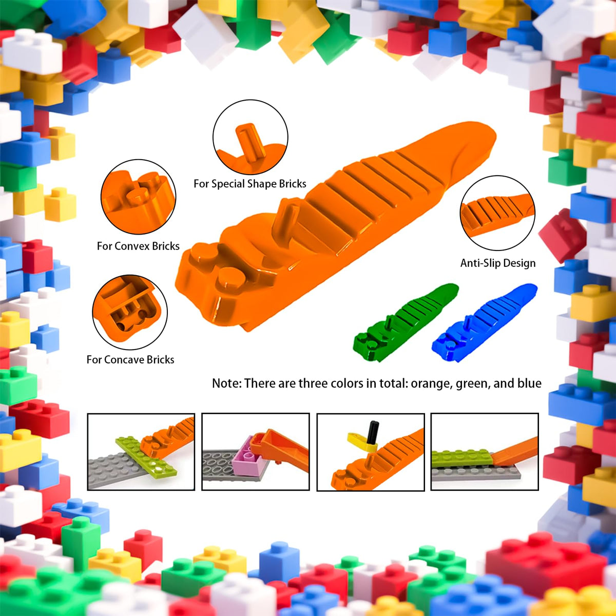 TZBTSTEAM Building Blocks Tool Kit – Pliers, Hammer & Brick Separators (LEGO & Technic Compatible)