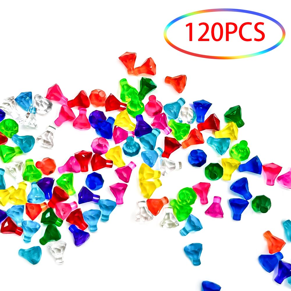 TZBTSTEAM 120PCS Gem Bricks – 120 Diamond Jewels Building Blocks Set (LEGO 31109 Compatible)