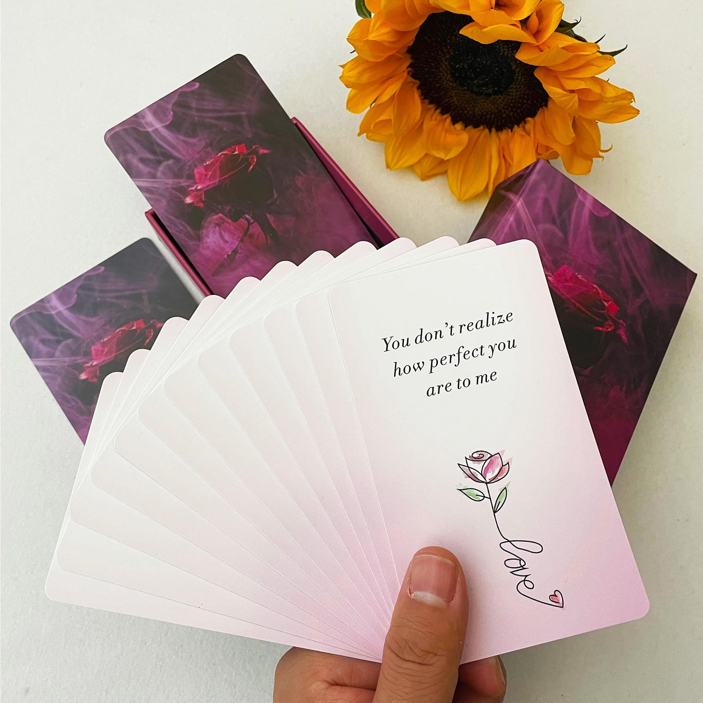 Tzxamsez Roses in Love Oracle Cards Deck for Beginners | Love Life Insight