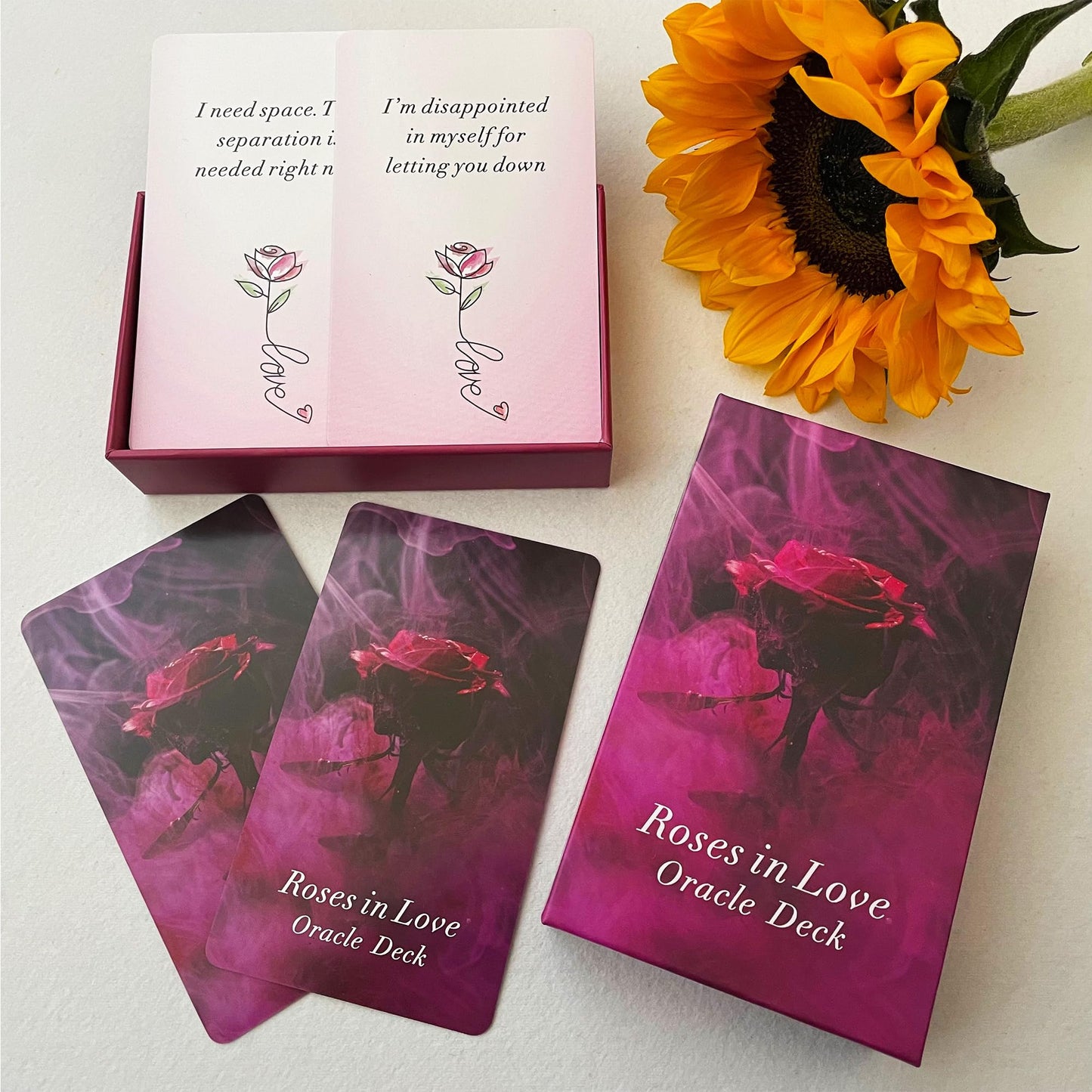 Tzxamsez Roses in Love Oracle Cards Deck for Beginners | Love Life Insight