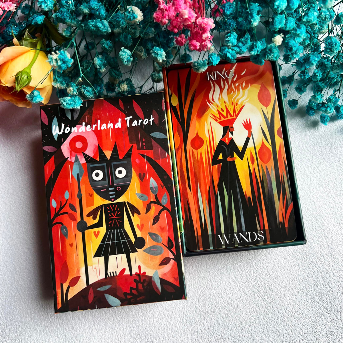 Tzxamsez Wonderland Tarot Deck for Beginners – 78-Card Modernist Tarot Set