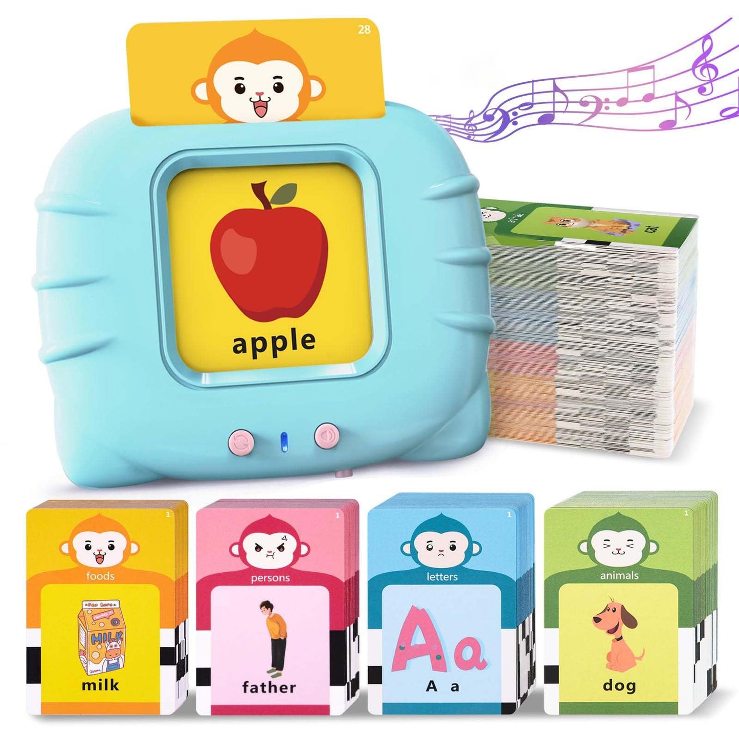 U-LEARNER 296 Sight Words Talking Flash Cards for Toddlers | Montessori Speech Toy