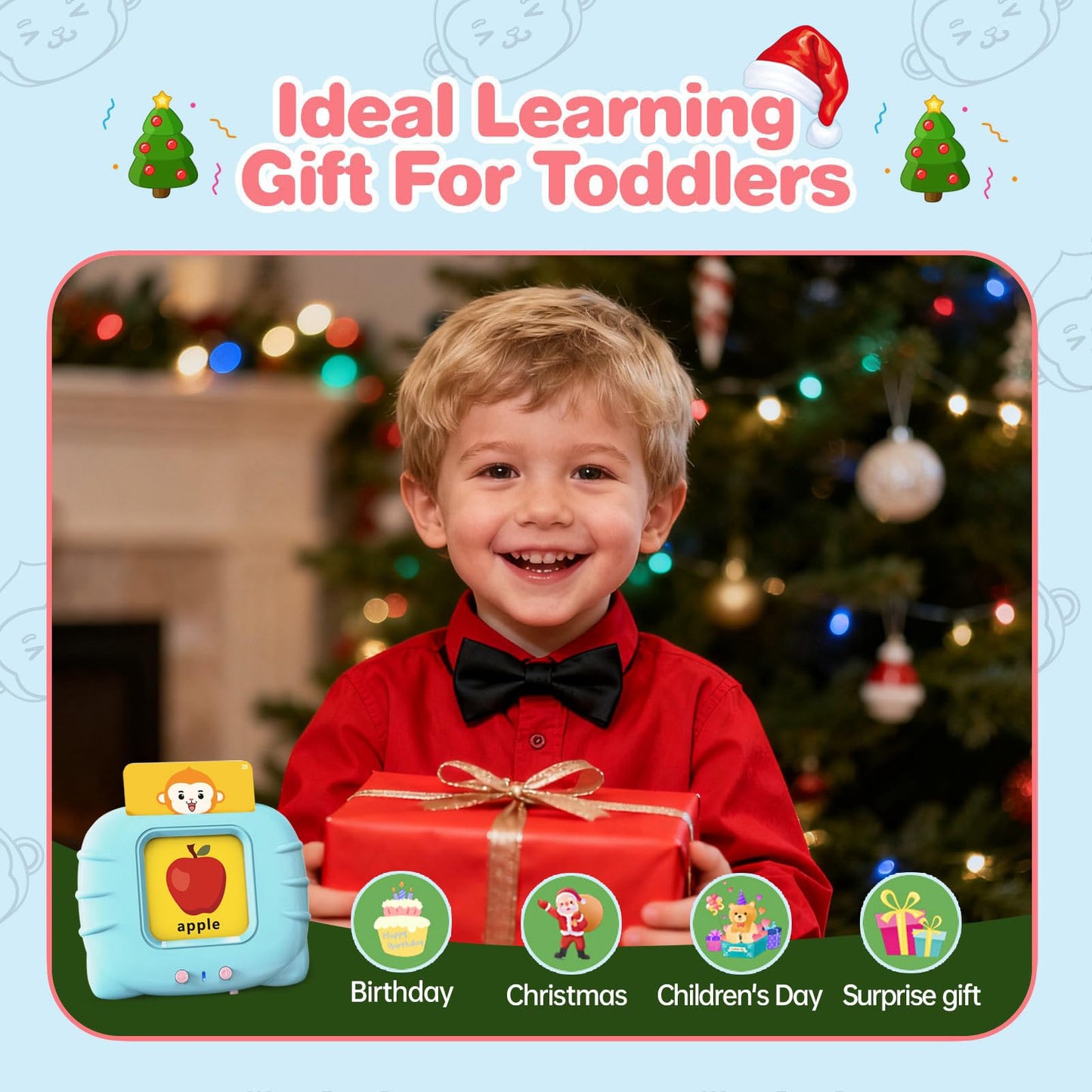 U-LEARNER 296 Sight Words Talking Flash Cards for Toddlers | Montessori Speech Toy