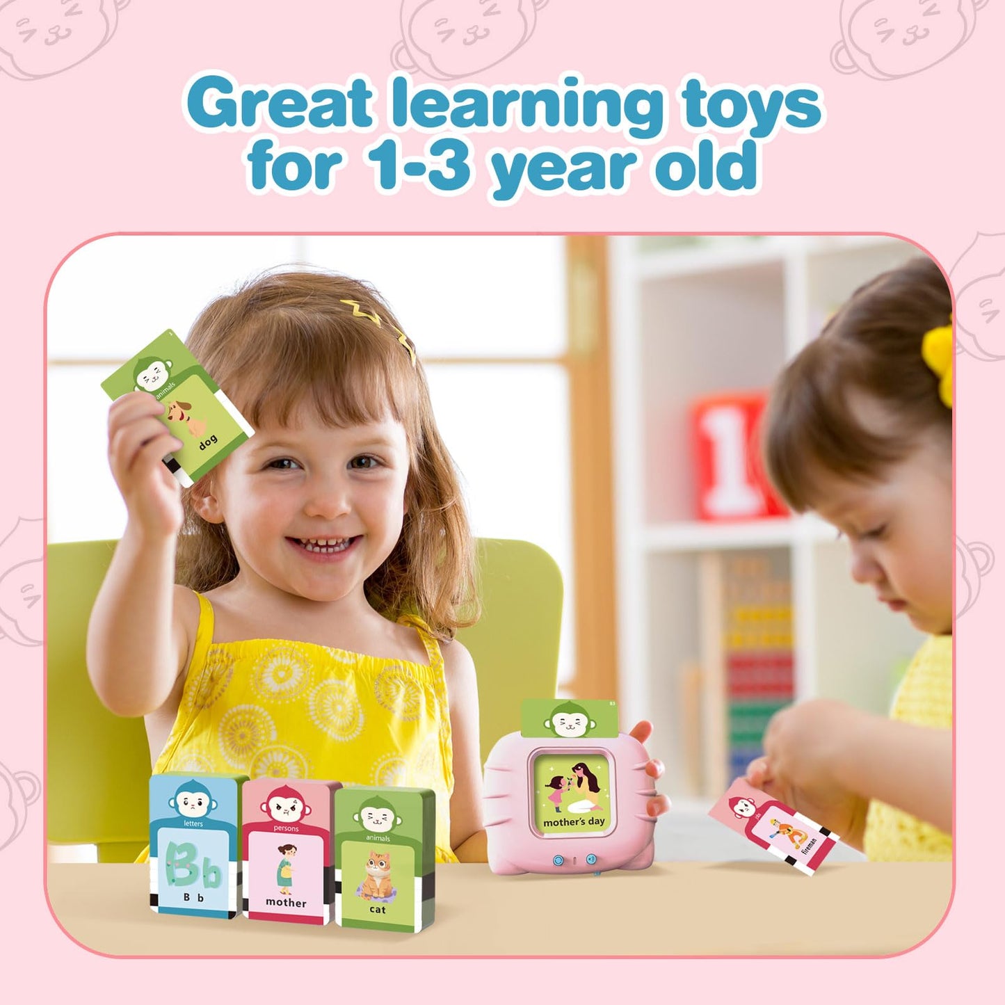 U-LEARNER Talking Flash Cards for Toddlers – 296 Sight Words, Educational Toys for 1-3 Year Olds