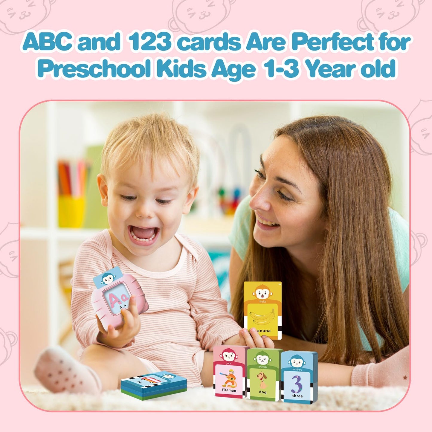 U-LEARNER Talking Flash Cards for Toddlers – 296 Sight Words, Educational Toys for 1-3 Year Olds