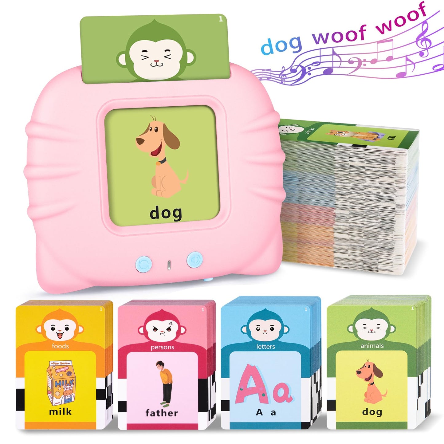 U-LEARNER Talking Flash Cards for Toddlers – 296 Sight Words, Educational Toys for 1-3 Year Olds