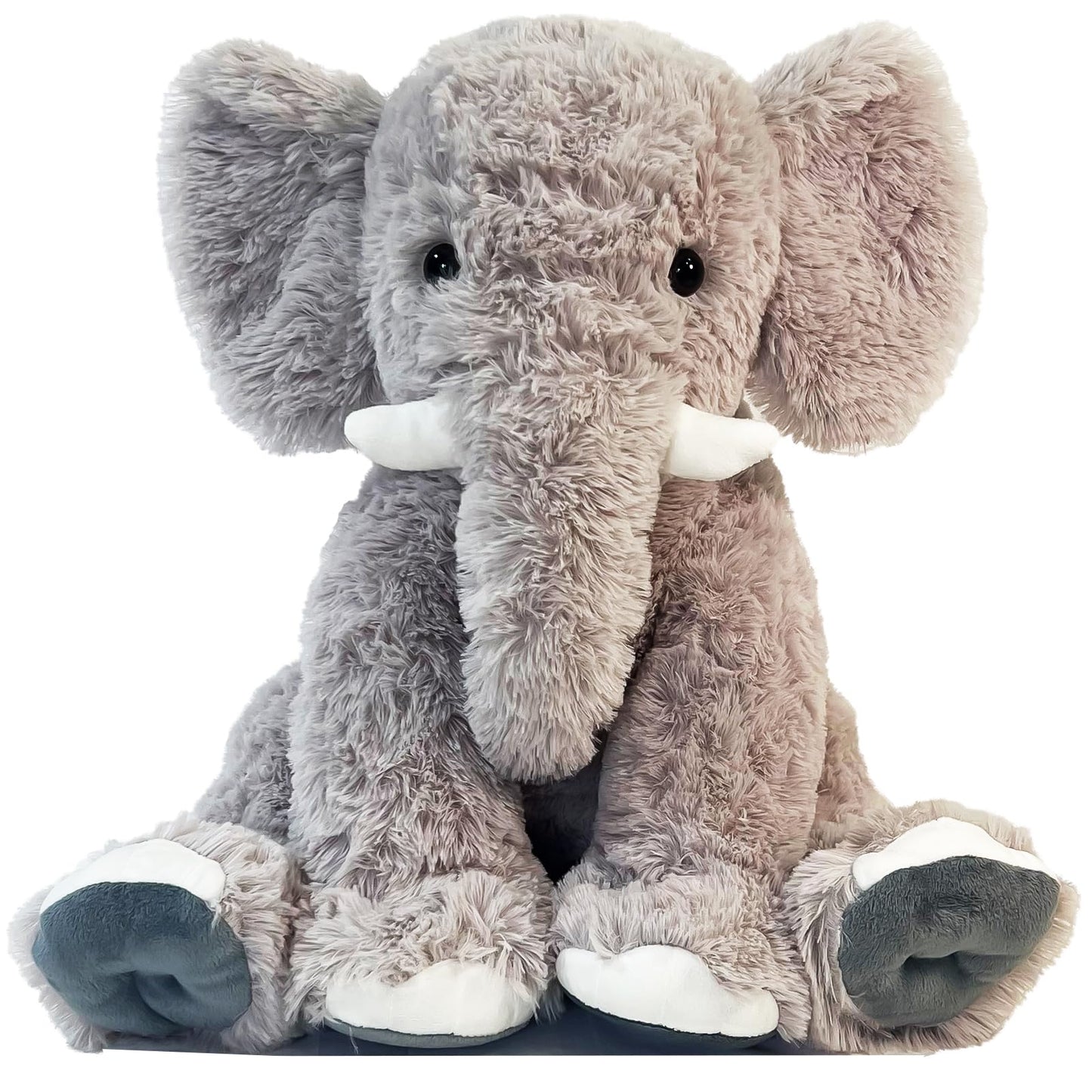 UBABER 19.2-Inch Large Elephant Plush — Soft Gray Elephant Stuffed Animal, Safe & Cozy Room Decor