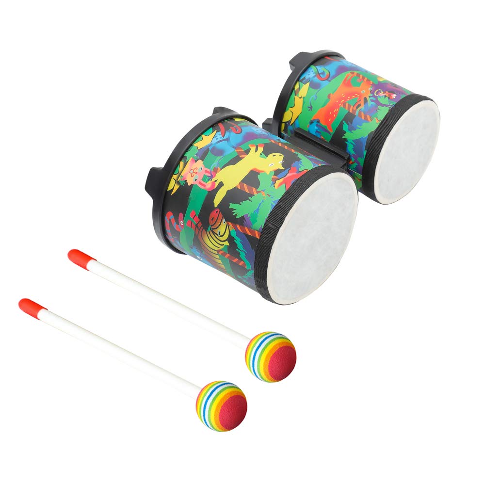 Ubblove Bongo Drum 5-6 Inch Rhythm Club for Kids | Colorful Percussion Gift