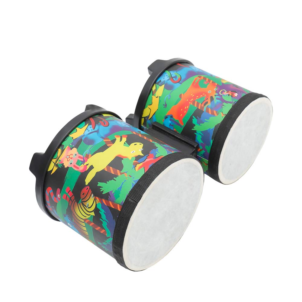 Ubblove Bongo Drum 5-6 Inch Rhythm Club for Kids | Colorful Percussion Gift