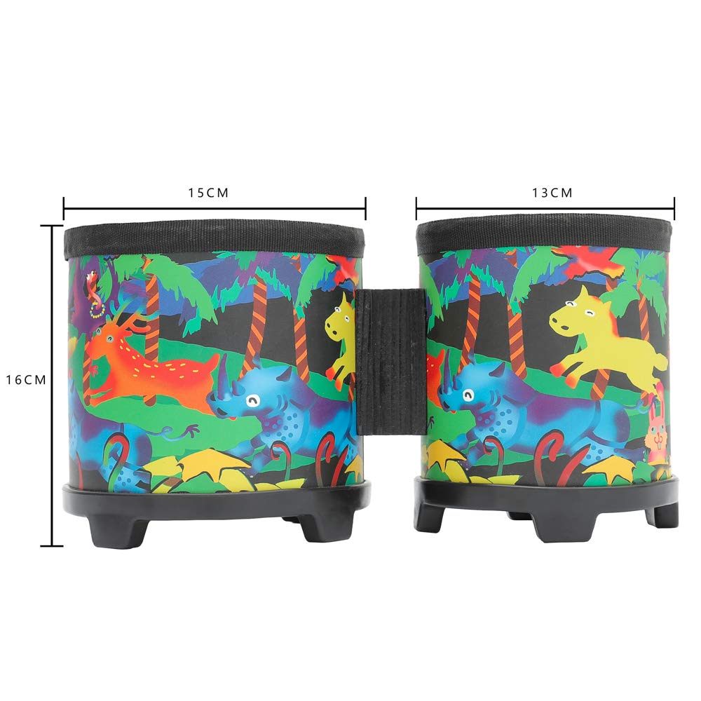 Ubblove Bongo Drum 5-6 Inch Rhythm Club for Kids | Colorful Percussion Gift