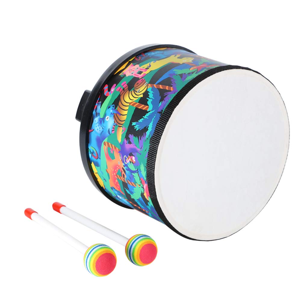 Ubblove Floor Tom Drum for Kids – 8-Inch Montessori Instrument with 2 Mallets