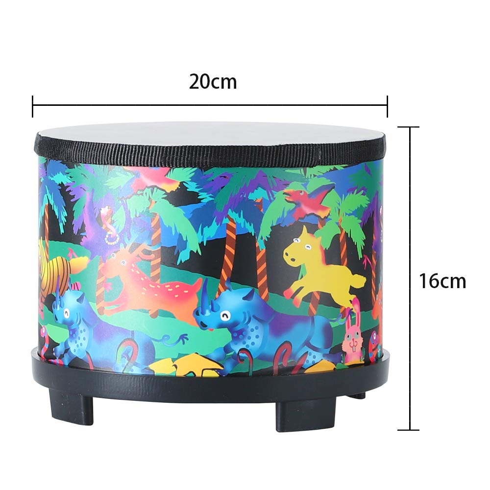 Ubblove Floor Tom Drum for Kids – 8-Inch Montessori Instrument with 2 Mallets