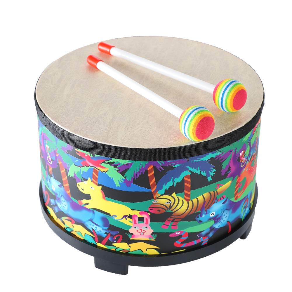 Ubblove Floor Tom Drum for Kids – 10-Inch Percussion Instrument with Mallets