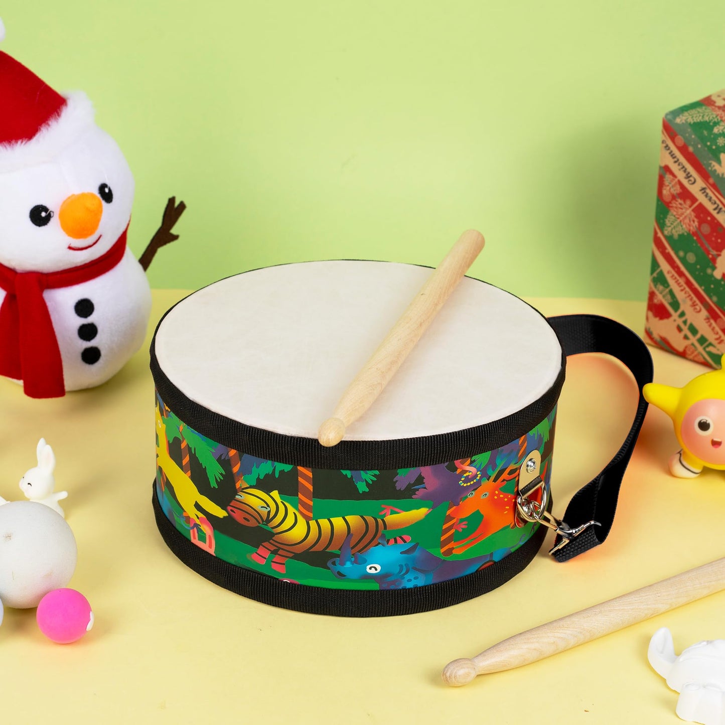 Ubblove Kids Drum Set with Adjustable Strap – Portable Toddler Percussion Kit for Ages 3-5