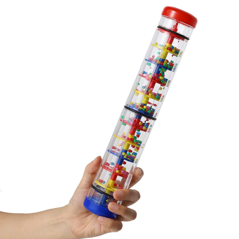 Ubblove Rainmaker 12-Inch Rain Stick Toy – Colorful Sensory Shaker for Babies & Kids