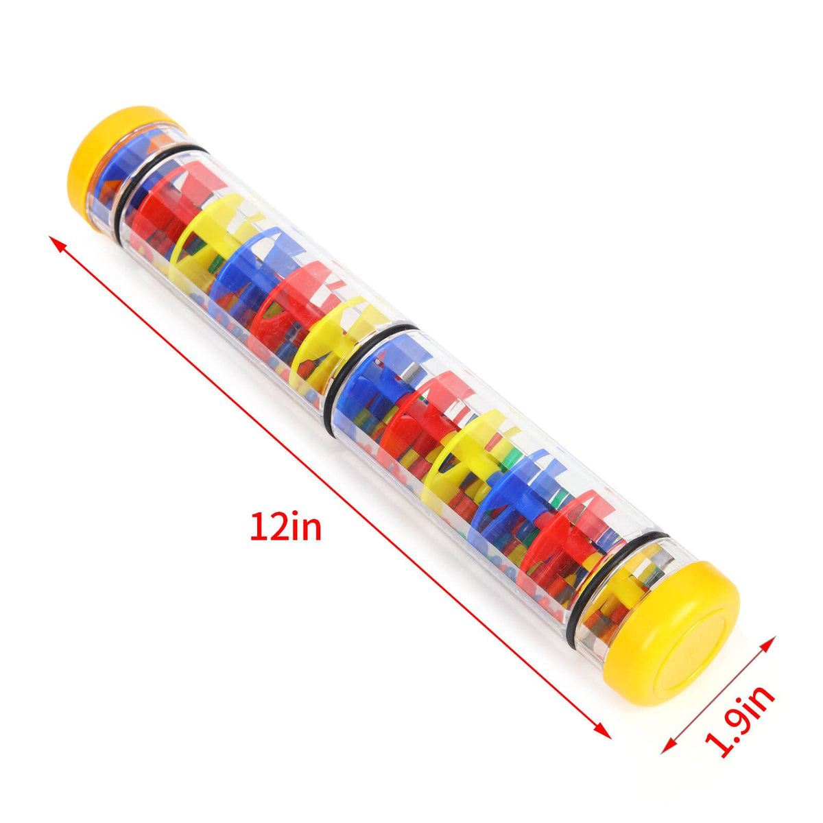 Ubblove Rainmaker 12-Inch Rain Stick – Colorful Shaker Toy for Kids