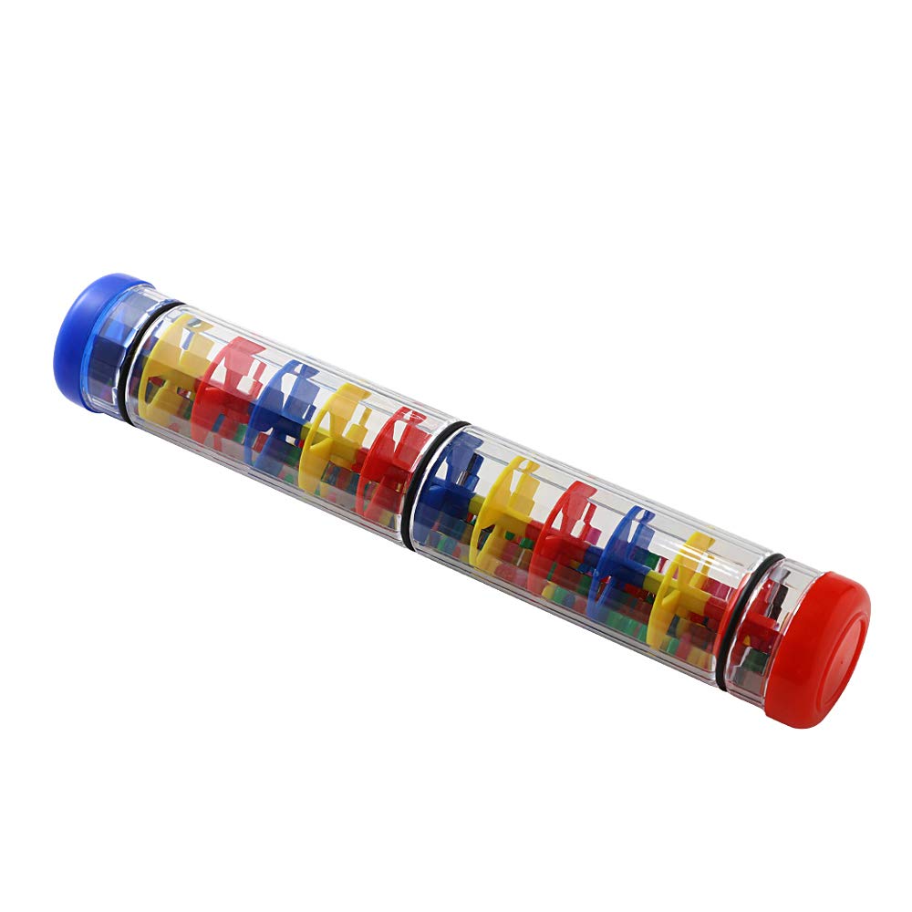 Ubblove Rainmaker 12-Inch Rain Stick Toy – Colorful Sensory Shaker for Babies & Kids