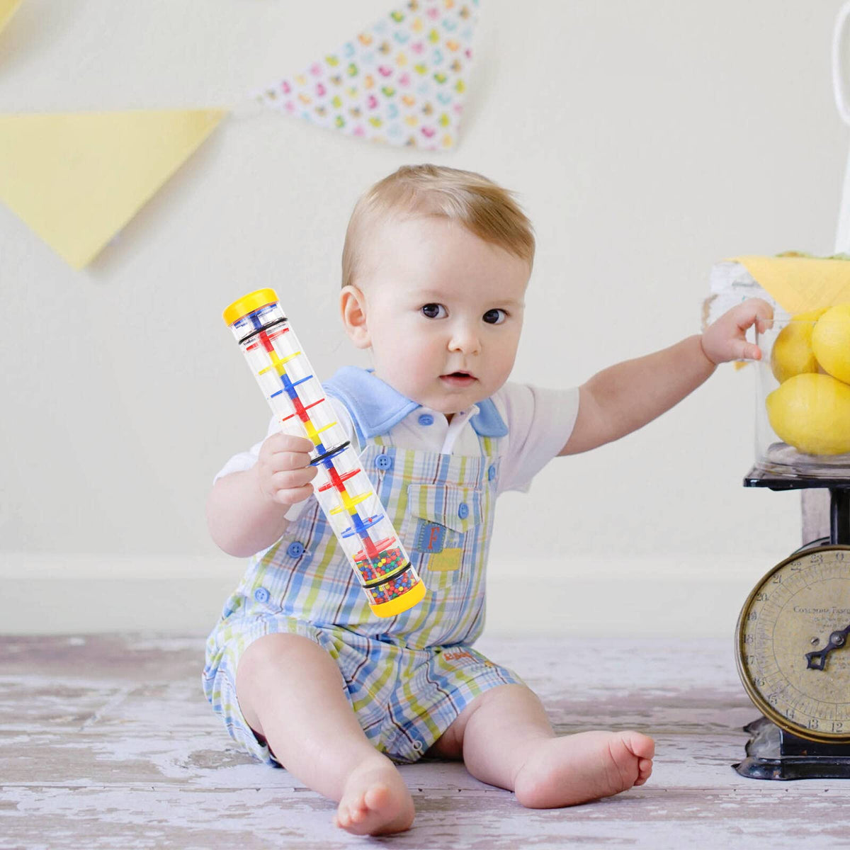 Ubblove Rainmaker 12-Inch Rain Stick – Colorful Shaker Toy for Kids