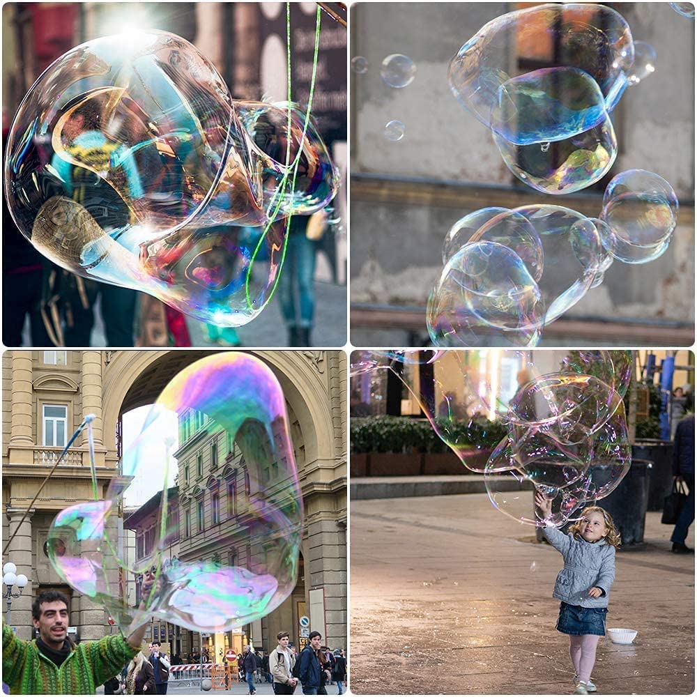 Ubitree 2-Pack Giant Bubble Wands – Telescopic Stainless Steel Bubble Blowers for Kids & Adults