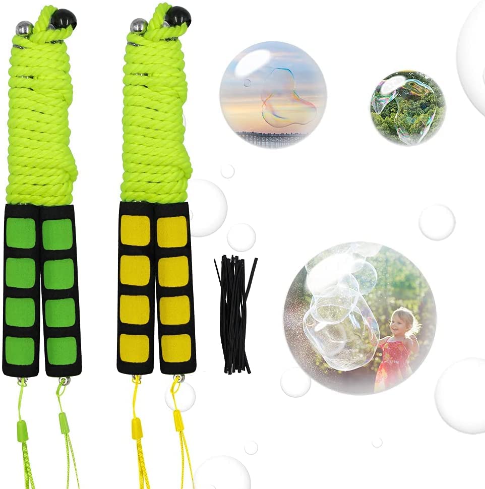 Ubitree 2-Pack Giant Bubble Wands – Telescopic Stainless Steel Bubble Blowers for Kids & Adults