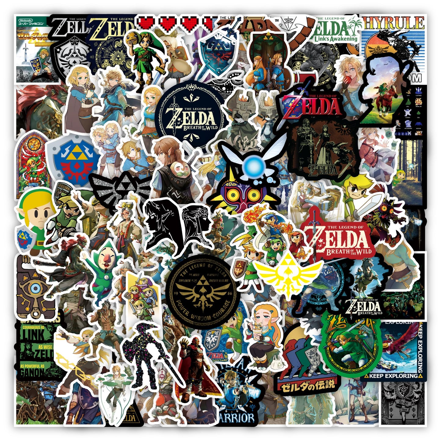 UBOFUGS 100Pcs Zelda Sticker Pack – Waterproof Vinyl Aesthetics for Laptops and More
