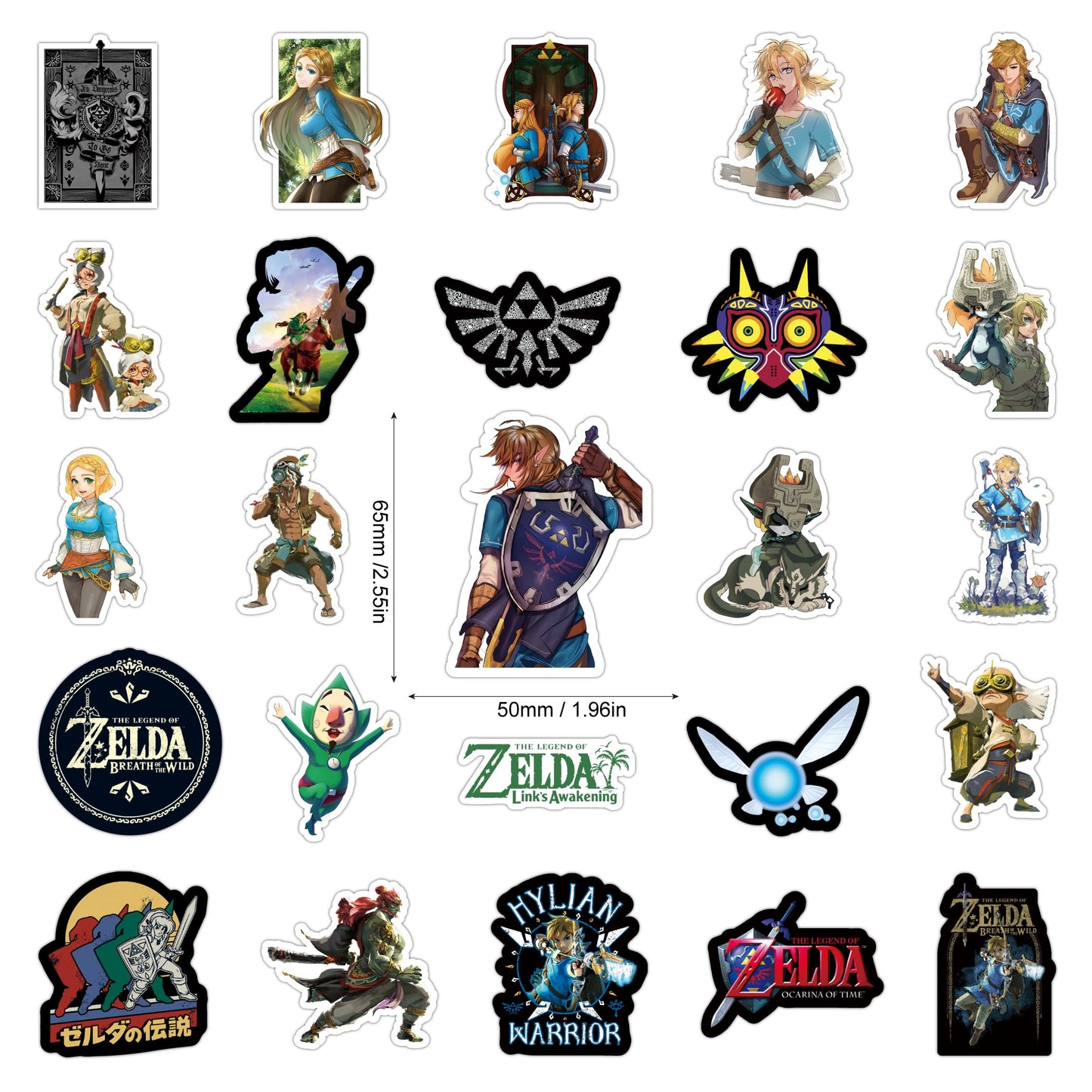 UBOFUGS 100Pcs Zelda Sticker Pack – Waterproof Vinyl Aesthetics for Laptops and More