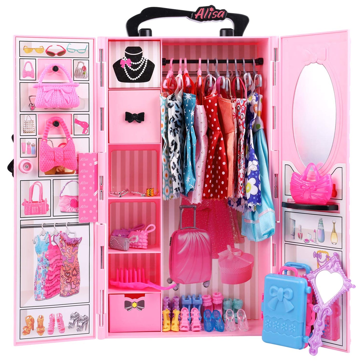 UCanaan Girl Doll Closet Set – 11.5-Inch Fashion Doll with Clothes & Accessories