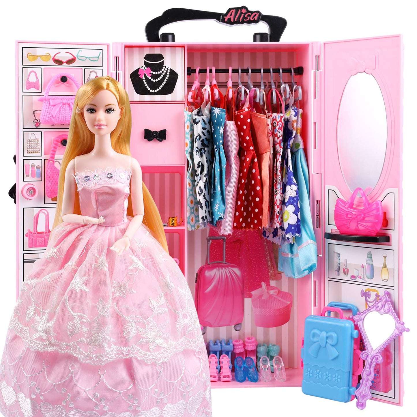 UCanaan Girl Doll Closet Set – 11.5-Inch Fashion Doll with Clothes & Accessories