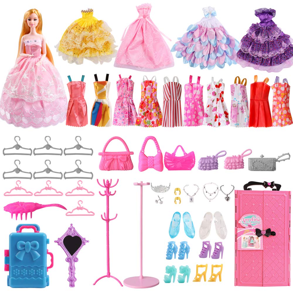 UCanaan Girl Doll Closet Set – 11.5-Inch Fashion Doll with Clothes & Accessories