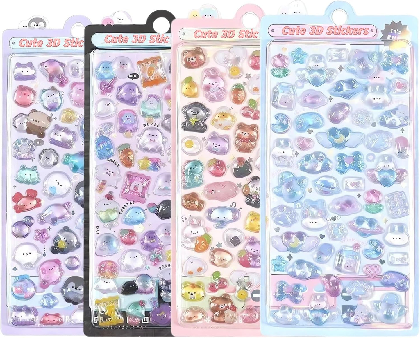 Uchyius 3D Puffy Stickers – Kawaii Decor for Phone Case & Notebook (Style-2)