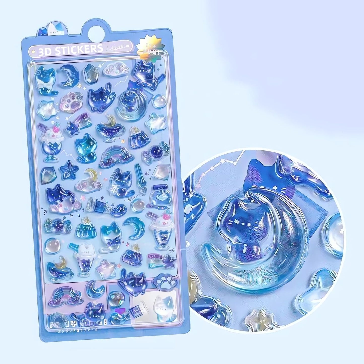 Uchyius 3D Puffy Stickers - Kawaii Resin Decor for Phone Case & Notebook (Style-7)