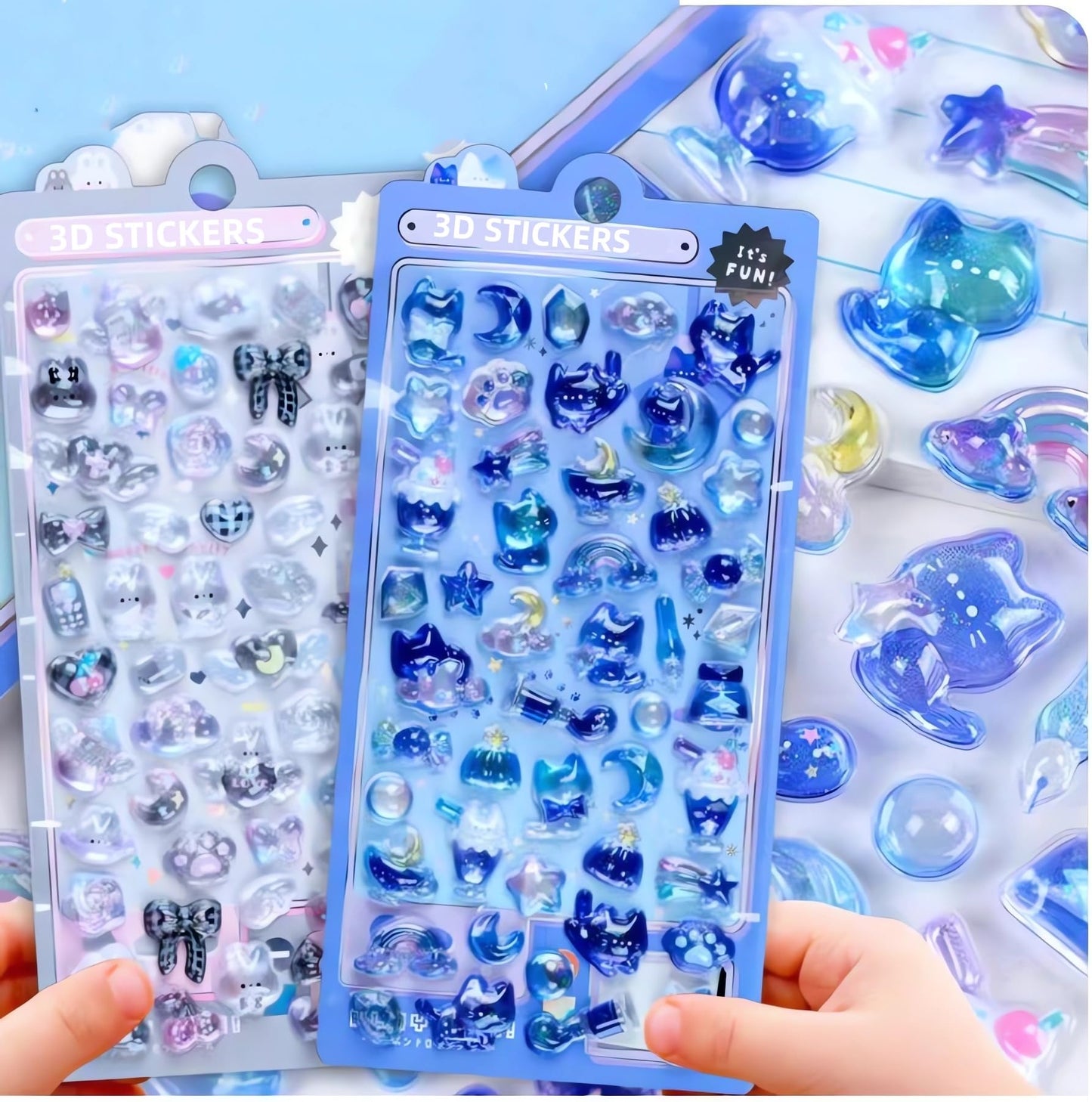 Uchyius 3D Puffy Stickers - Kawaii Resin Decor for Phone Case & Notebook (Style-7)