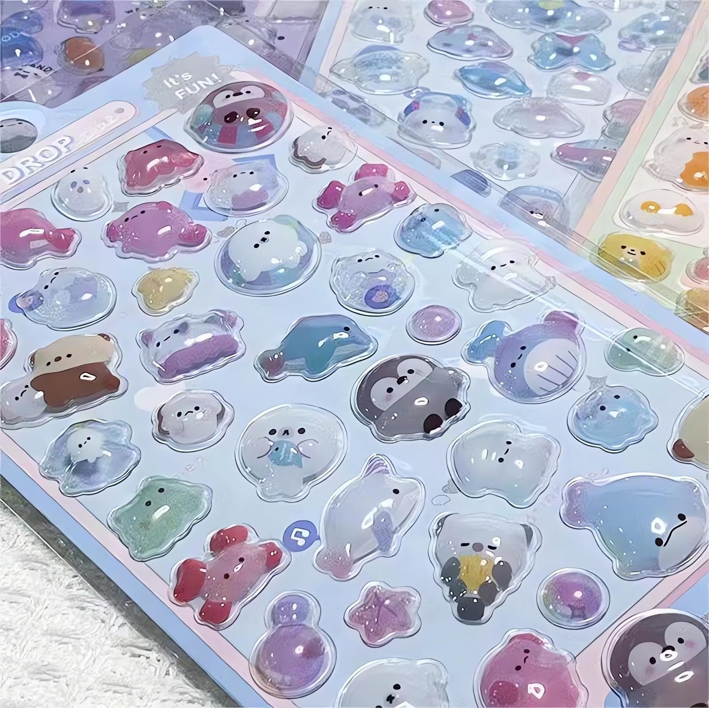 Uchyius 3D Puffy Stickers – Kawaii Decor for Phone Case & Notebook (Style-2)