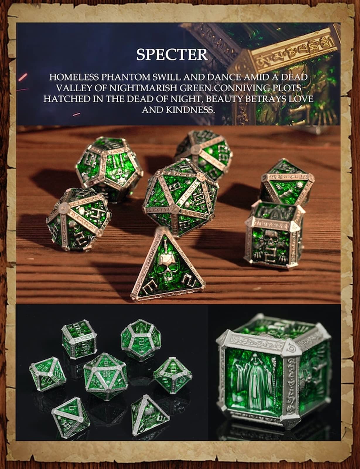 UD UNIQUE DICE – DND Metal Dice Set (7-Piece) in Gift Box